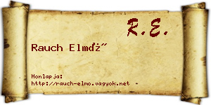 Rauch Elmó névjegykártya